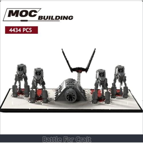 MOC Space Battle For Crait Building Blocks Science-Fiction Robot Battle Bricks Model Toys Gifts