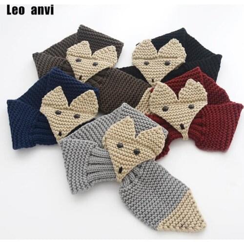 Leo anvi new 1-5years old fashion boys girls FOX Scarf ring cotton neck warmer for Kids Children scarves babys gift Christmas