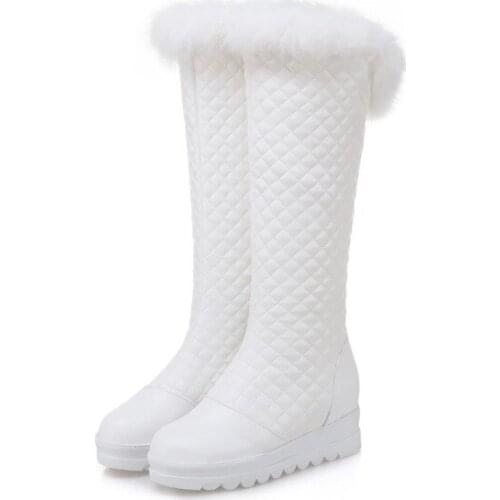 Big Size Sweet snowy boots with high side zipper, waterproof, skid-proof, thick bottom and velvet