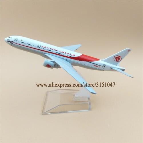 16cm Air ALGERIE Boeing 777 B777 Airlines Plane Model Alloy Metal Diecast Model Airplane Aircraft Airways Kids Gift