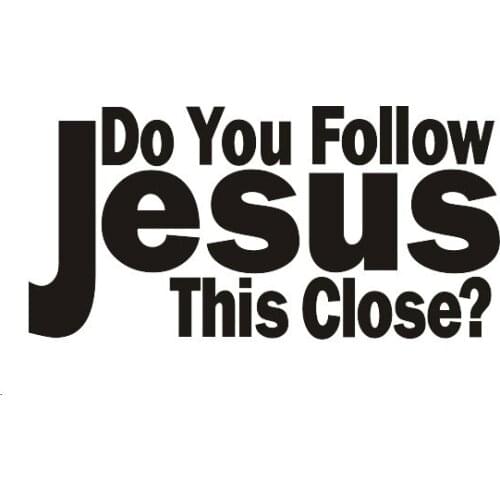 Can You Imitate Jesus? Font Decals Personalized PVC Decorative Waterproof Stickers Cover Scratches Waterproof Apply To Car Door