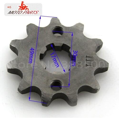 10T-19Tooth 17mm ID Front Engine Sprocket With Retainer Plate Locker For 50 70 90 110cc 420 Motorcycle Dirt Bike ATVQuad