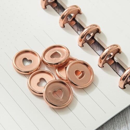 100PCS 23MMDIY binding ring loose-leaf buckle notebook binding buckle mushroom hole plastic button office binding supplies