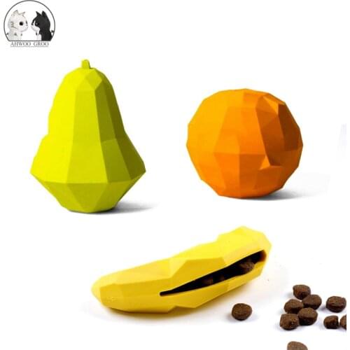 Rubber Dog Ball Chew Dispenser Leakage Food Play Squeaking Pet Dog Bite Toy Puppy Funny Tooth Cleaning Snack Ball Pet Products