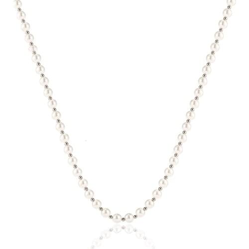 RIR Classic Nature Pearl Exquisite Necklace Simple Joker Bead Party Jewelry Necklace Bridal Wedding Accessories