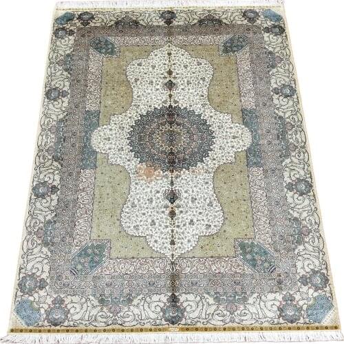 Seeykeep™ 6x9ft Silk Handknotted Oriental Traditional Persian Rug-NY3016222