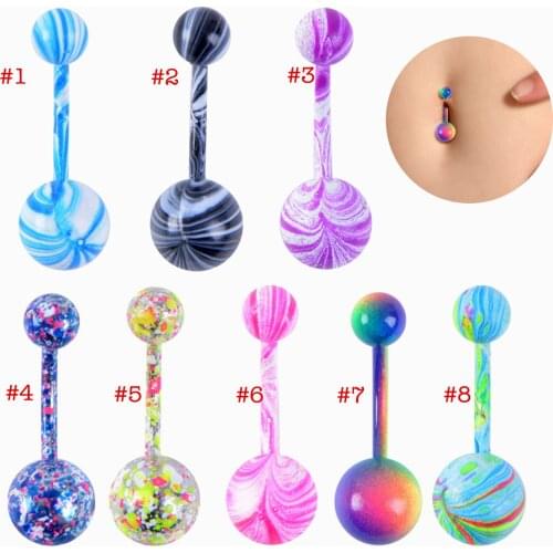 Sexy Belly Button Rings Dangle Surgical Steel Cool Crystal Belly Piercing Ring Simple