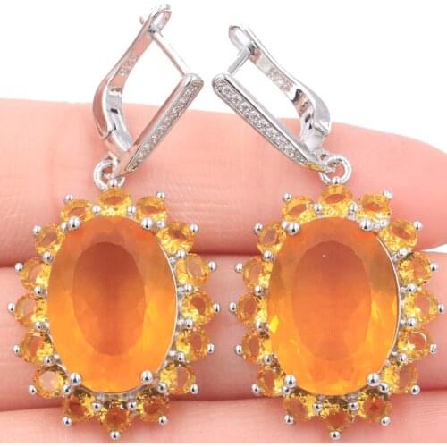 45x16mm Anniversary 5.8g Created Peacock Blue Aquamarine Paris Blue Topaz CZ Ladies Wedding 925 Sterling Silver Earrings