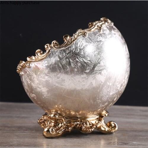 Office desktop mobile phone remote control storage box resin living room European spherical large capacity key storage box