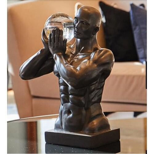 Resin Modern Simple Crystal Ball Character Creative Living Room Decoration Gift Decoration