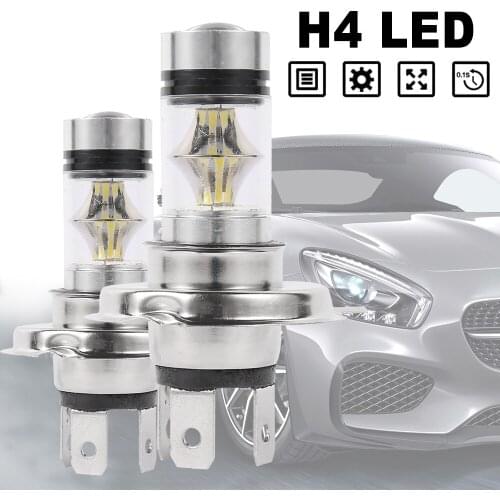 Car LED Anti-fog Lamp H4 100W 20SMD High-power Car Signal Lamp Professional Car Accessories Led Fog Light