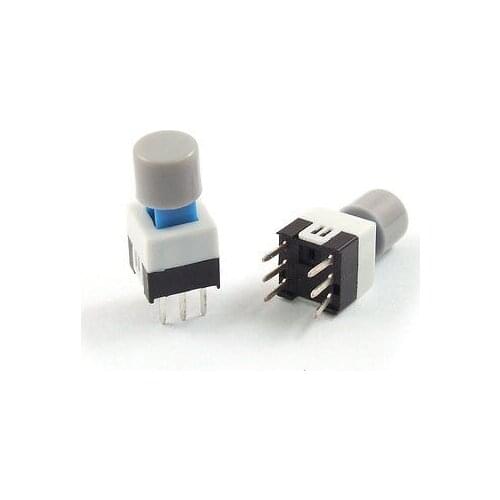 7 x 7mm x 12mm Gray Cap Momentary Push Button Tact Tactile Switch Non Lock