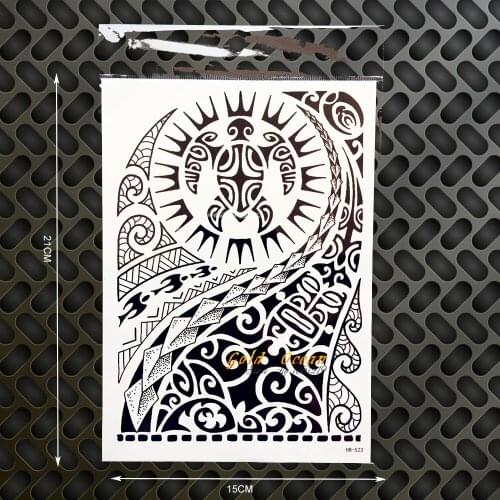 Rock Dwayne Johnson Star 3D Temporay Tattoo Sticker Large Arm Tattoo Sleeve 21x15CM Flash Waterproof Tatoo Men Totem Armband