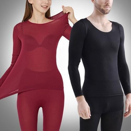 Thermal Set Women Men Seamless Elastic Underwear Woman Long Sleeve Thermal Shirt Thermal Pants Warm Suit Mens Underwear