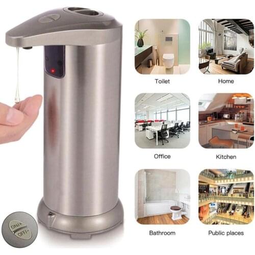 Top Matel Tuchless Liquid Soap Dispenser Smart Senser Hands-free Autometic Soap dispenser Pump for Bathroom Kitchen or Public