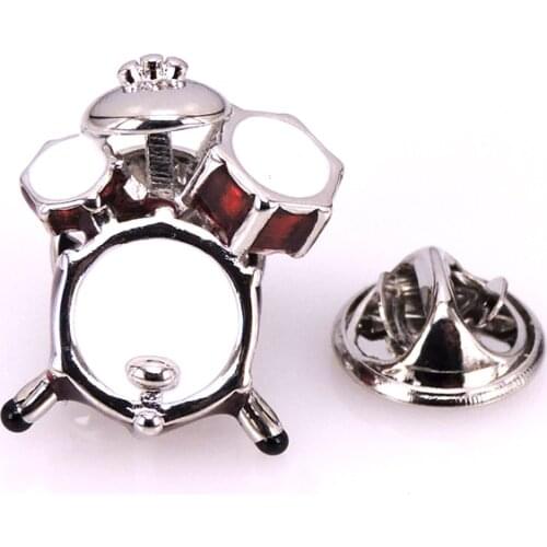 High quality Lapel Pin red shelf drum Brooch mens suit shirt Lapel Badge Brooch Pin mens jewelry gift music Lapel Brooch Pin