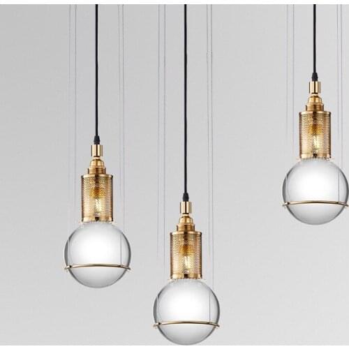 Glass ball country lamp shades lighting dining room lighting for boys room lustres cocina accesorio ventilador de techo