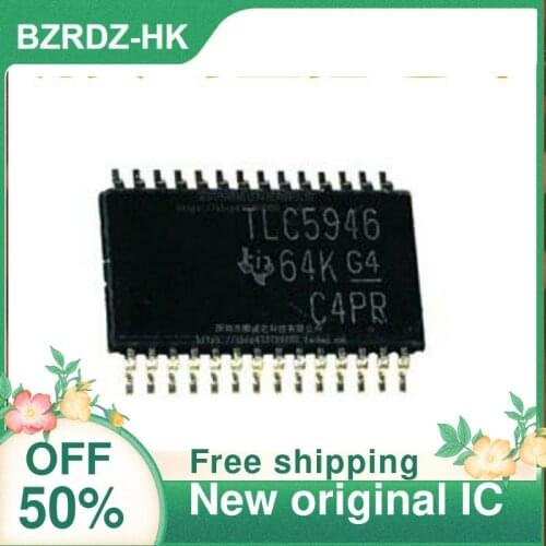 2-10PCS/lot TLC5946PWPR TLC5946 HTSSOP-28 New original IC