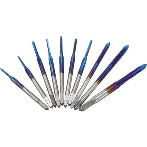 10pcs M1 M1.2 M1.4 M1.6 M1.7 M1.8 M2.0 M2.5 M3.0 M3.5 Metric Thread Taps HSS Tapping Screw Tap Drill Bit Tools