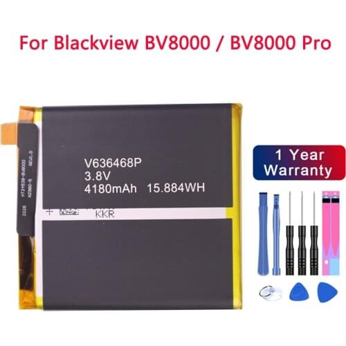 100% Original Blackview 4180mAh V636468P BV 8000 Replacement Battery For Blackview BV8000 / BV8000 Pro Original Mobile Phone