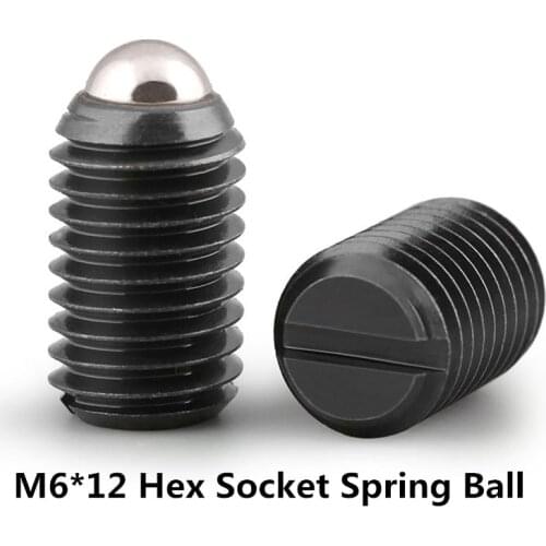 20pcs M6*12 Hex Socket Spring Ball Plunger Set Screw, 6mm wave beads positioning marbles tight screws Alloy steel 12.9 grade