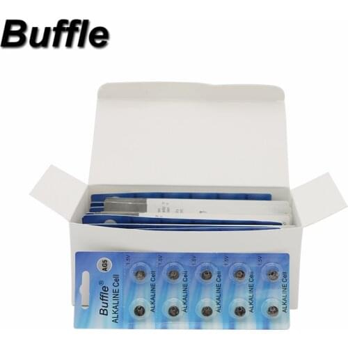 200pcs/20packs Buffle AG5 Alkaline Button Cell Coin Battery LR48 393 1.5V Calculator Watch Batteries Wholesale