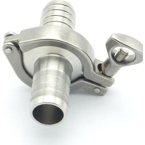 304 Stainless Steel Sanitary Pipe Fitting Set 19mm Hose Barb Ferrule + 1.5" Tri Clamp + Silicon Gasket For Home Brew