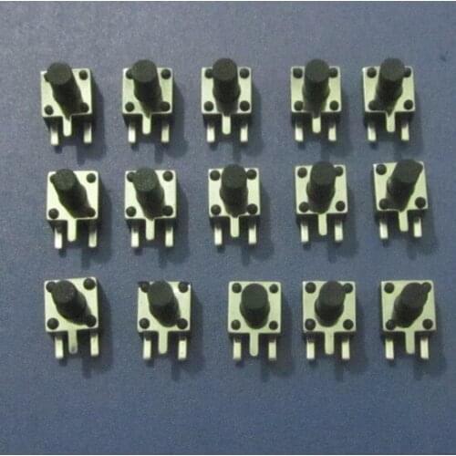 4.5x4.5xL=3.8/4.3/4.5/4.8/5.0/6.0/7.0/8.0mm High Right Angle 3 Pin Dip Side Actile Tact Push Button Micro Switch Self Reset