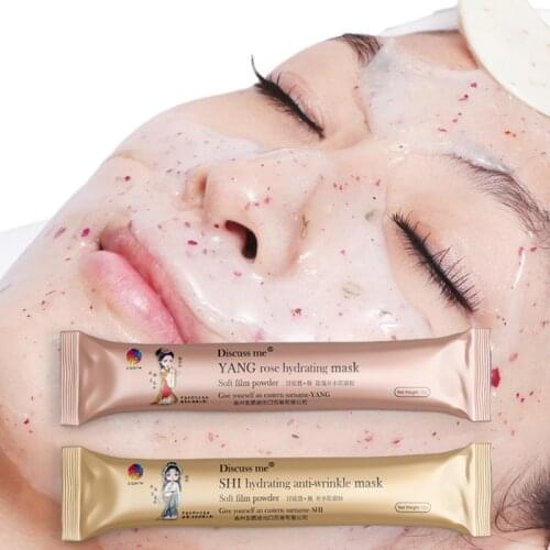 8Pcs Soft Hydro Jelly Mask Powder Face Skin Care Whitening Rose Gold Collagen Peel Off DIY Rubber Facial Jellymask SPA Beauty