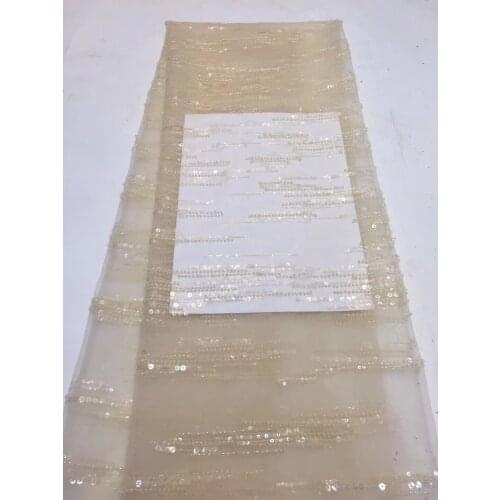 African Net Lace Fabric Embroider Sequins Milk Silk Lace French Lace Fabric High Quality Nigerian Lace Fabric For Wedding ZX3190