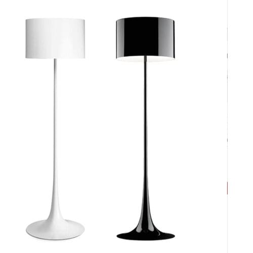 Dia.50cm,H178cm Large White/Black Wrought Iron Floor Lamp Modern Living Room Nordic Designer Stand Lamps Bedroom Led Light FL-11