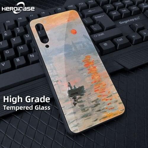 For Redmi note 7 A Case Vincent van Gogh Tempered Glass Hard Cover Black soft tpu 6 K20 Pro For Xiaomi 9 8 SE Mix 3 2S Da Vinci