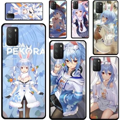 Usada Pekora Hololive anime For POCO X3 Pro F2 F3 M3 Case For Xiaomi Mi 11 Ultra Note 10 Lite Mi A3 9T 10T Pro Cover