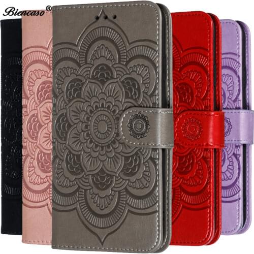 Luxury 3D Mandala Case For Huawei Y6 PRO Cover on honor 8x For huavei P9 Lite Mini P30 Mate 20 Flip Leather Wallet Phone Cases