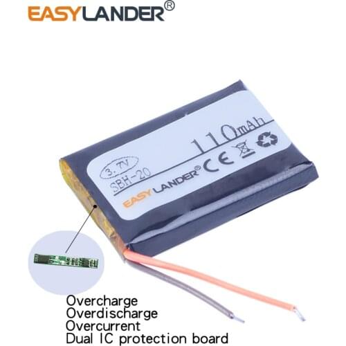 Easylander 3.7V 110mAh Replacement li-Polymer Li-ion Battery For SONY SBH20 SBH-20 bluetooth headset