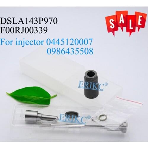 ERIKC 0445120007 diesel fuel injector overhaul repair kits nozzle DSLA143P970 valve F00RJ00339 for Cummins FORD IVECO 0986435508