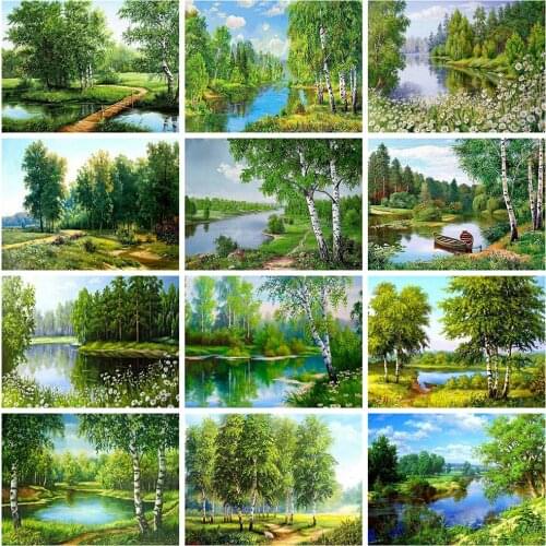 Evershine Diamond Embroidery Sale Landscape Diamond Painting Tree Full Square Drill Cross Stitch Crafts Kit Home Decoration