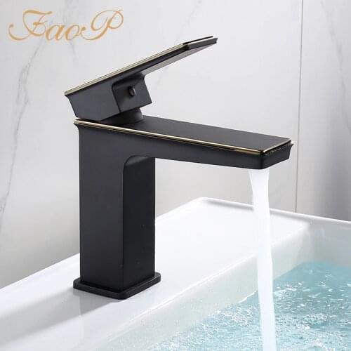 FAOP Black Bath Faucets