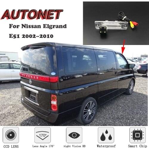 AUTONET HD Night Vision Backup Rear View camera For Nissan Elgrand E51 2002~2010 CCD/license plate Camera or Bracket