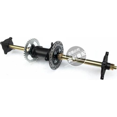 DIY Four Wheel GO KART KARTING ATV UTV Buggy Transmission 61CM 65CM 71CM 75CM Rear Axle With Brake Disc Rotor And Sprocket