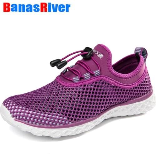 New Summer Mesh Men Casual Shoes Water Sneakers Men Outdoor Couples Walking Trainers Breathable Slip-on Loafers Zapatillas Tenis