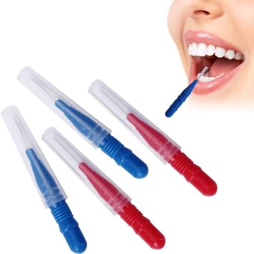 20 Pcs Soft Interdental Brush Dental Flosser Gum Massager Dental Care Interdental Brushes 0.7mm Tooth Pick Brush Teeth Hygiene