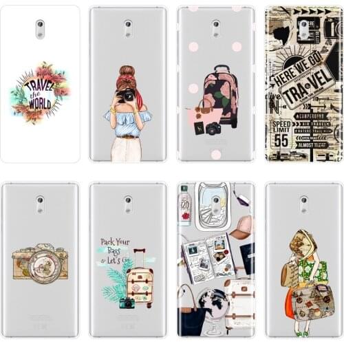 TPU Travel Girl Camera Cartoon Dot Pretty Soft Silicone Phone Case For Nokia 1 2 3 5 6 8 Back Cover For Nokia 7 Plus X6 Case