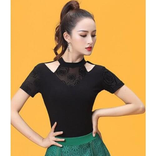 2019 new Sexy Dance Clothes top Women Latin Salsa Rumba Chacha Dance Performance Practice Costume YT0502