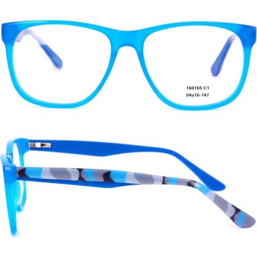 Mens Fashion Acetate Optical Frame Black Square Big Eyeglasses with case in top quality Womens Lamination Tortoise Eyewear