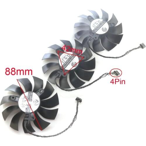 PLA09215B12H 12V 0.55A 86mm 4Pin VGA Fan For EVGA GTX1080 GTX 1080TI FTW3 DT GAMING Graphics Card Cooling Fan