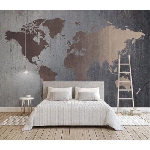 Custom size Photo Wallpaper 3d World map nordic abstract golden background wall Wallpaper Home Decor Mural