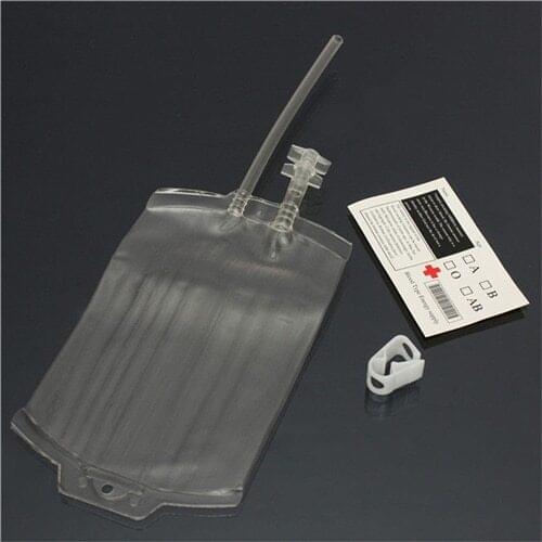 PVC Material 350ml Reusable Blood Energy Drink Bag Transparent Medical Halloween Vampire Pouch Props