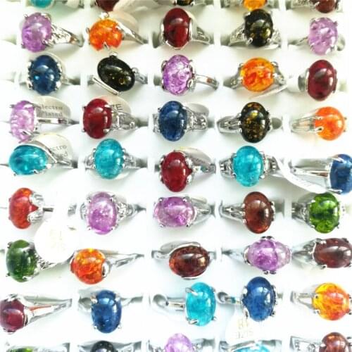 Xmas Gift Imitation Shinning Stone Rings Costume Rings For Women 50pcs/Lot Wholesale