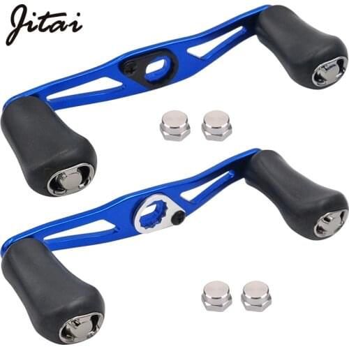 JTIAI Fishing Reel Handle Knob Hole Sizes 8*5mm 7*4mm For Shimano Daiwa Abu Baitcasting Reels Fishing Wheels Handle 2pcs Screws